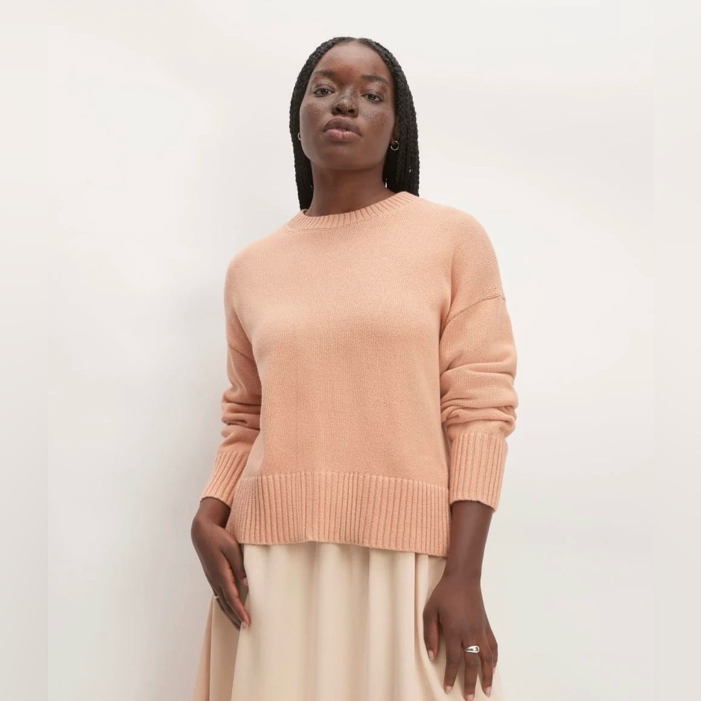 Everlane The Boxy Sweater Cropped Crewneck Knit Small - Picture 1 of 11